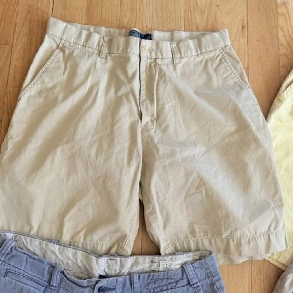 Polo Ralph Lauren Mens Khaki Shorts Lot of 4 Size 35